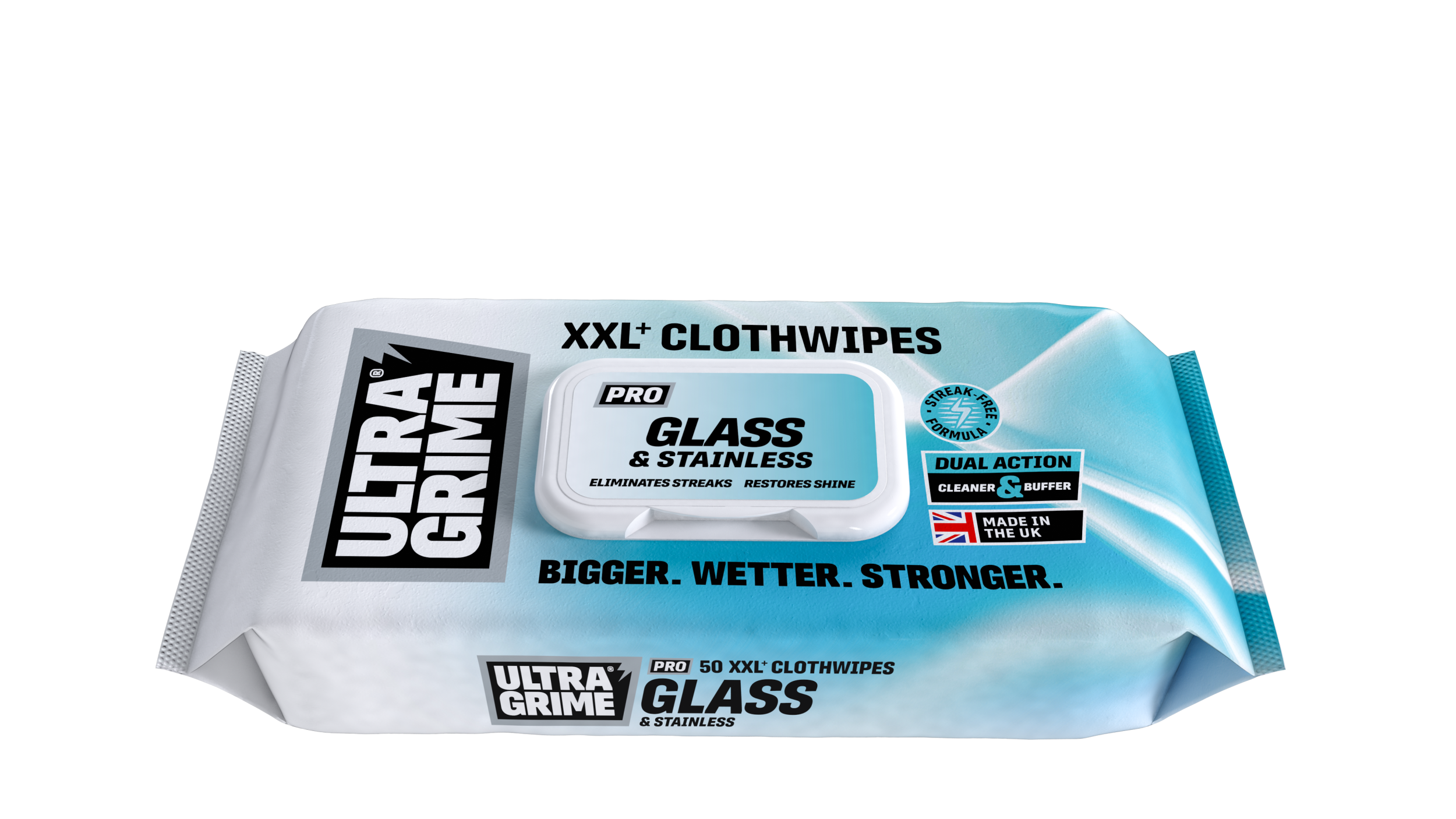 ULTRAGRIME GLASS & STAINLESS 50PK WIPES